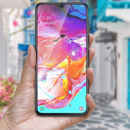 Folie de sticla Samsung Galaxy A70, 5D FULL GLUE Negru - Img 5