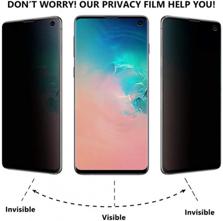 Folie de sticla Samsung Galaxy S10e, Privacy Glass, folie securizata duritate 9H