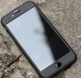 Husa Apple iPhone 6/6S, FullBody Elegance Luxury iPaky Black , acoperire completa 360 grade cu folie de sticla gratis - Img 2