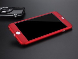 Husa Apple iPhone 6 Plus/6S Plus, FullBody Elegance Luxury Red, acoperire completa 360 grade cu folie de sticla gratis - Img 3