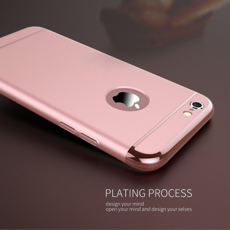 Husa Apple iPhone SE2, Elegance Luxury 3in1 Rose-Gold