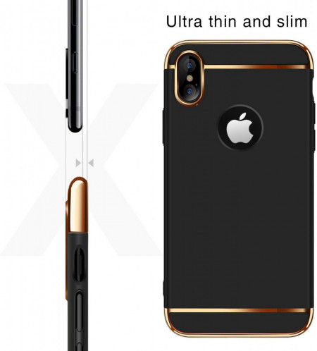 Husa Apple iPhone X, Elegance Luxury 3in1 Negru - Img 4
