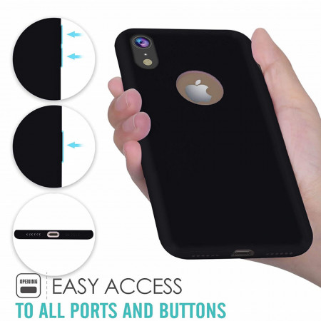 Husa Apple iPhone XR, Elegance Luxury, Silicon TPU Slim Antisoc NEGRU