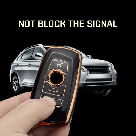 Husa de protectie premium pentru cheie auto, Elegance Luxury Cover Key, compatibila cu BMW X1, X3, X4, I3, M3, M4, M5, M6, Seria 3, 5, 6, 7 - Img 2