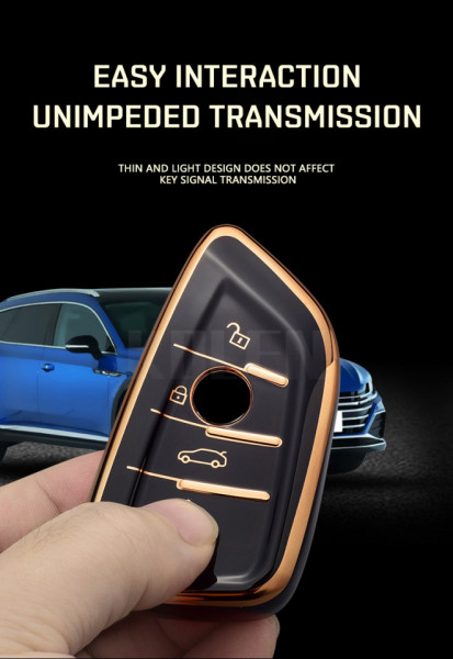 Husa de protectie premium pentru cheie auto, Elegance Luxury Cover Key, compatibila cu  BMW X1 X3 X5 X6 X7 1 3 5 6 7 Series G20 G30 G11 F15 F16 G01 G02 F48 Keyless - Img 5