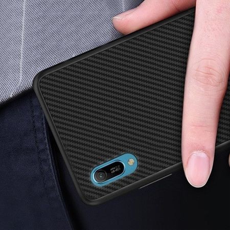 Husa pentru Huawei Y6 2019, Perfect Fit, cu insertii de carbon, negru - Img 5