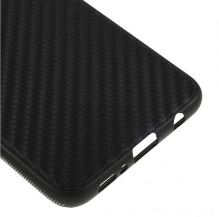 Husa pentru Samsung Galaxy S10, Perfect Fit, cu insertii de carbon, negru
