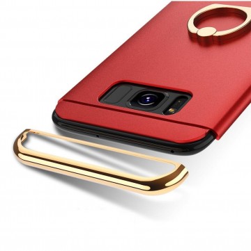Husa Samsung Galaxy J3 2017, Elegance Luxury 3in1 Ring Rosu - Img 2