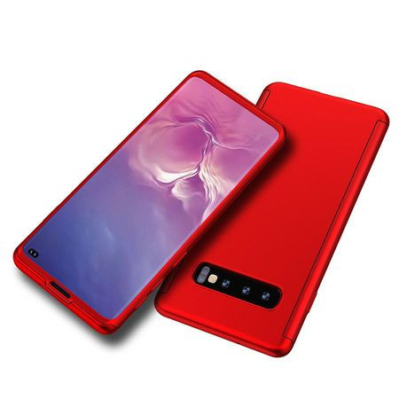 Husa Samsung Galaxy S10, FullBody Elegance Luxury Rosu, acoperire completa 360 grade cu folie de protectie gratis