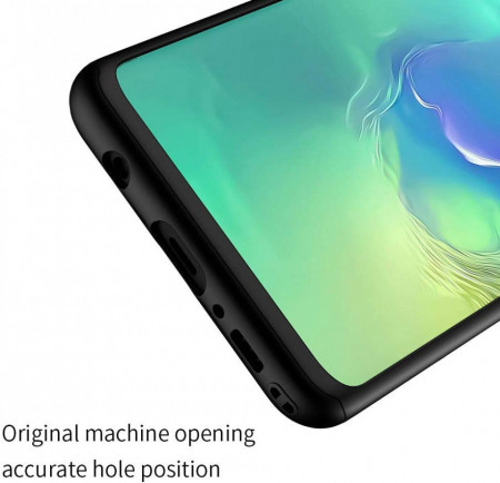 Husa Samsung Galaxy S10 Plus, FullBody Elegance Luxury Negru, acoperire completa 360 grade cu folie de protectie gratis
