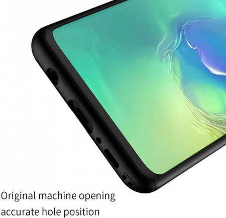 Husa Samsung Galaxy S10 Plus, FullBody Elegance Luxury Negru, acoperire completa 360 grade cu folie de protectie gratis