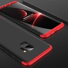 Husa Samsung Galaxy S9 Plus, Elegance Luxury, 360° 3in1 Negru-Rosu - Img 4