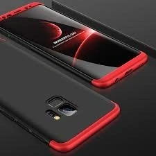 Husa Samsung Galaxy S9 Plus, Elegance Luxury, 360° 3in1 Negru-Rosu - Img 4