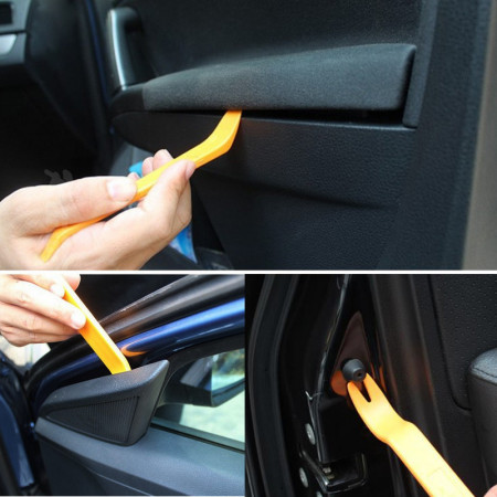 4Pcs-Orange-ABS-Automobile-Audio-Door-Clip-Panel-Trim-Dash-Auto-Kit profesional pentru demontare panouri auto, plafoniere, trimuri, plastice auto Radio-