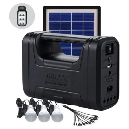 Kit solar GD-Lite 8017 dotat cu dispozitive USB cu 3 becuri LED si acumulator - Img 3