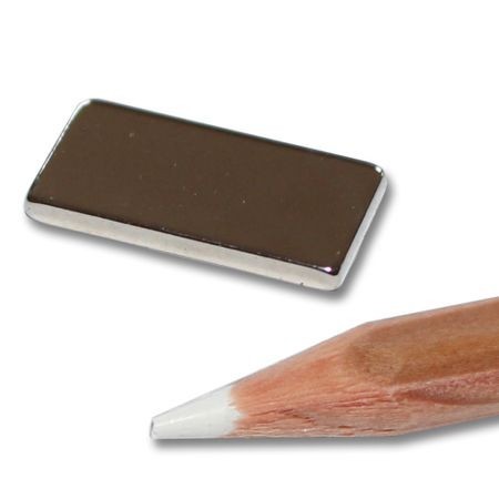 Magnet puternic neodim bloc 20x10x2 cu suprafata nichelata - Img 4