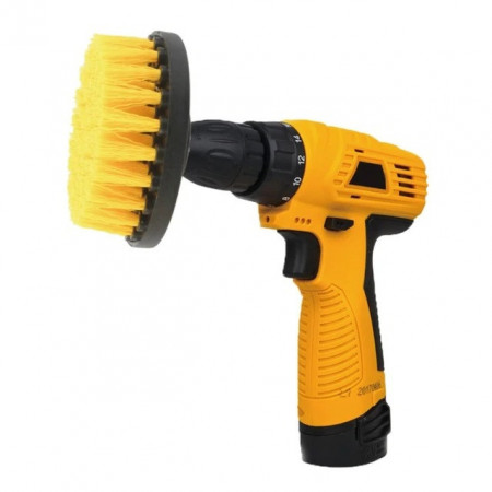 Perie rotunda medie pentru Mocheta &amp; Uz Casnic / Profesional - Detailing Carpet Brush cu Adaptor Bormasina - Img 3