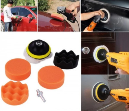 Polish auto profesional - Kit10 piese + adaptor bormasina , taler M14 - Bureti cu diferite clase de abraziune