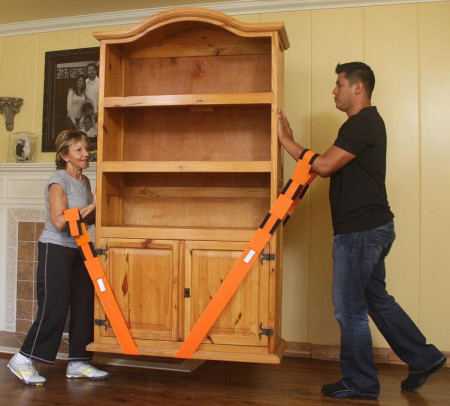 Set 2 curele pentru ridicat si transportat mobilier, cu lungime reglabila, rezistenta 1000kg,
