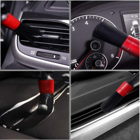 Set 5 perii profesionale pentru curatat interior si exterior auto, elemente de caroserie, bord, jante, detailing auto