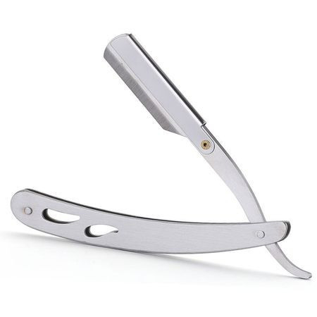 Set profesional pieptene / sablon transparent contur barba &amp; mustata + Brici profesional pentru barbierit si ras capilar, brici din otel inoxidabil, PRO