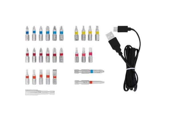 Surubelnita cu acumulator Parkside, 4 V, 26 de bituri, 200 rpm, 10Nm, maner drept sau tip pistol - Img 5