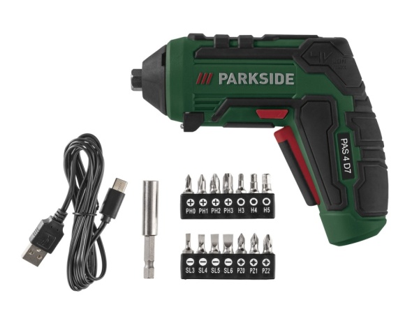 Surubelnita Electrica Parkside Multifunctionala cu Acumulator si accesorii incluse Adaptor de taiere, de Cuplu, Excentric si Unghiular, 26Biti, Servieta Depozitare si Transport - Img 3