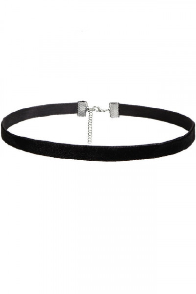 Choker Fashion Slim Band Black - Colier elegant pentru gat - Black Delux