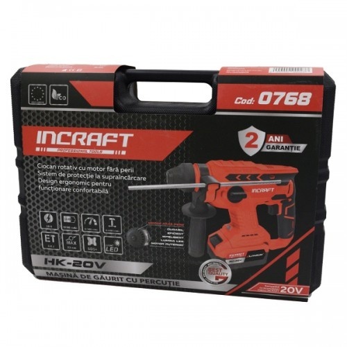 Ciocan rotopercutor cu acumulator INCRAFT HK-20V - Img 5