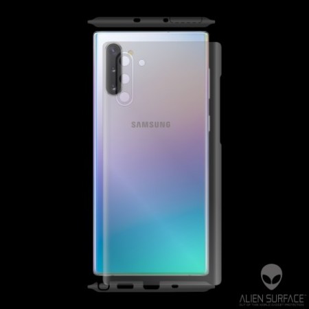 Folie Alien Surface HD, Samsung GALAXY NOTE 10 Plus fata, spate, laterale + Alien Fiber Cadou - Img 4
