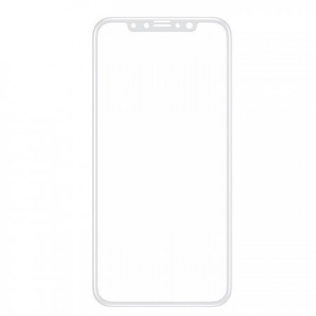 Folie de sticla Apple iPhone XS MAX, 5D FULL GLUE ALB - Img 3