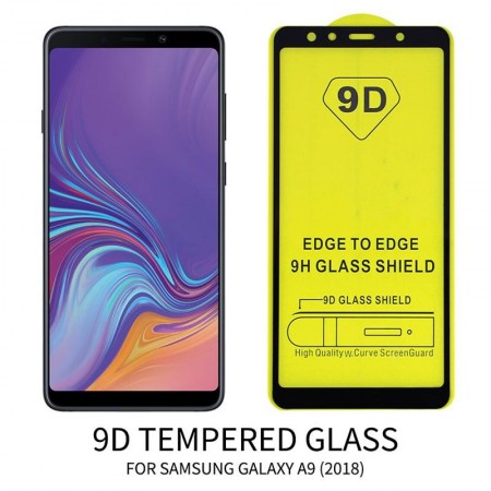 Folie de sticla Samsung Galaxy A9 2018, 9D FULL GLUE Negru - Img 3