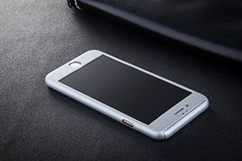 Husa Apple iPhone 6/6S, FullBody Elegance Luxury Silver, acoperire completa 360 grade cu folie de sticla gratis - Img 2