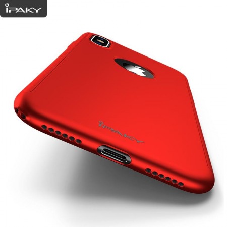 Husa de protectie pentru Apple iPhone XS MAX, iPaky Pro Rosu Original Case, acoperire completa 360 grade cu folie de protectie gratis - Img 3