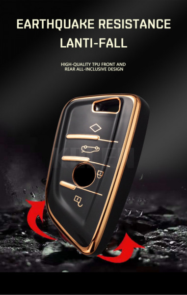 Husa de protectie premium pentru cheie auto, Elegance Luxury Cover Key, compatibila cu  BMW X1 X3 X5 X6 X7 1 3 5 6 7 Series G20 G30 G11 F15 F16 G01 G02 F48 Keyless - Img 6