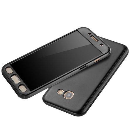 Husa Samsung Galaxy A5 2017, FullBody Black, acoperire completa 360 grade cu folie de sticla gratis - Img 2