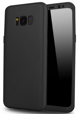 Husa Samsung Galaxy S8, FullBody Elegance Luxury Black, acoperire completa 360 grade cu folie de protectie gratis - Img 2