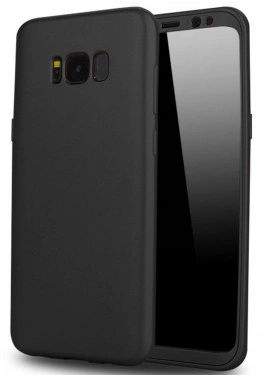 Husa Samsung Galaxy S8, FullBody Elegance Luxury Black, acoperire completa 360 grade cu folie de protectie gratis - Img 2