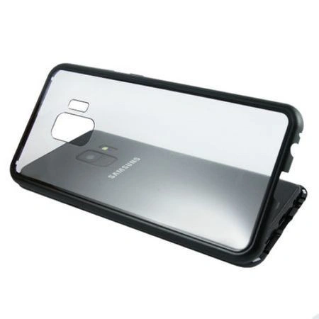 Husa Samsung Galaxy S9 , Magnetica Negru, Perfect Fit cu spate de sticla securizata premium - Img 5