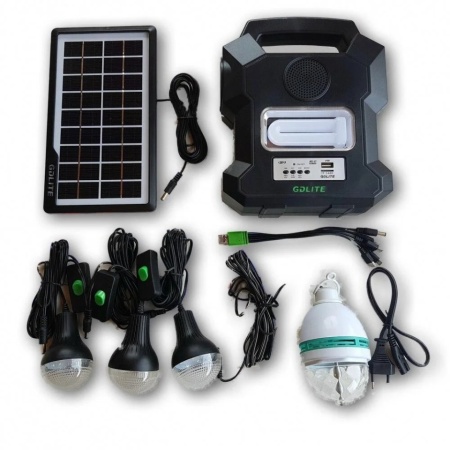 Kit Panou solar fotovoltaic 4 becuri BLUETOOTH radio mp3 incarcare telefoane - Img 3
