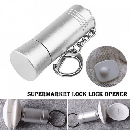 Acest magnet tip breloc te asigura ca elimini etichetele de securitate, cat mai repede posibil, in special pentru cele la raft sau de pe sticle. Este un dispozitiv de indepartare a tagurilor foarte bine realizat, refolosibil, cu o durabilitate extraordina