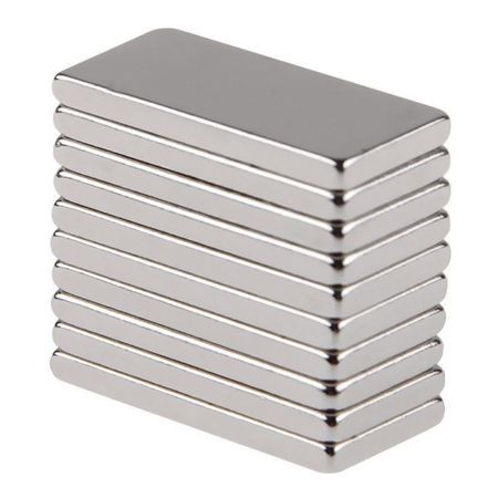 Magnet puternic neodim bloc 20x10x2 cu suprafata nichelata - Img 5