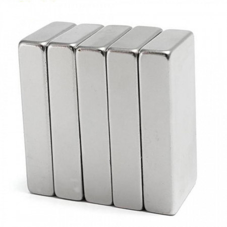 Magnet puternic neodim bloc 20x10x3mm cu suprafata nichelata - Img 3