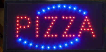Reclama Text LED - Pizza/ animatie luminoasa dinamica NOU
