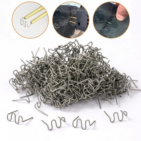 Set 200 bucati capse metalice de intarire pentru aparat sudat plastic, lipit/reparat-Model S(spira)