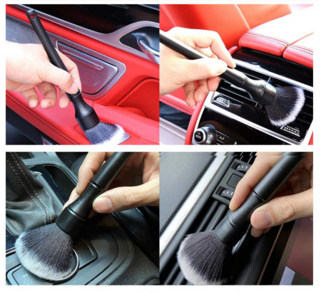 Set 3 pensule profesionale ideale pentru detailing si curatare interior - exterior auto, elemente de caroserie, bord, jante