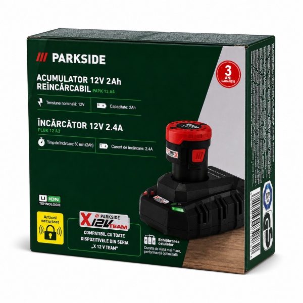 Set Acumulator si incarcator PARKSIDE 12V din seria X12V-TEAM– Putere si Versatilitate pentru Unelte Electrice - Img 6