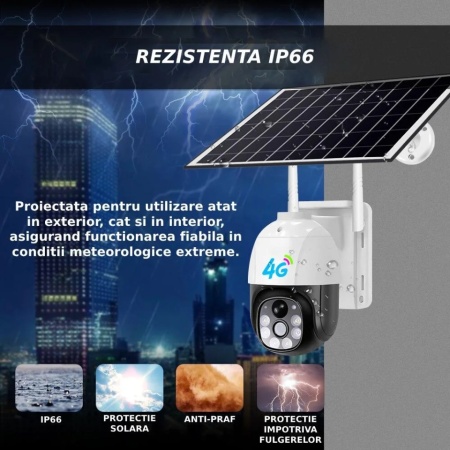 Camera Supraveghere video cu SIM, conexiune 4G, 4MP 2048 x 1536 cu panou solar, Interior - Exterior - Img 3