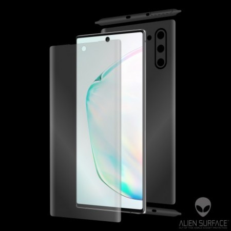 Folie Alien Surface HD, Samsung GALAXY NOTE 10 Plus fata, spate, laterale + Alien Fiber Cadou - Img 5