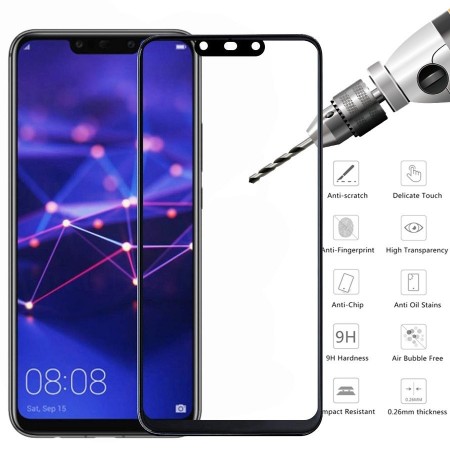 Folie de sticla Huawei MATE 20 Lite, 10D FULL GLUE Negru - Img 2